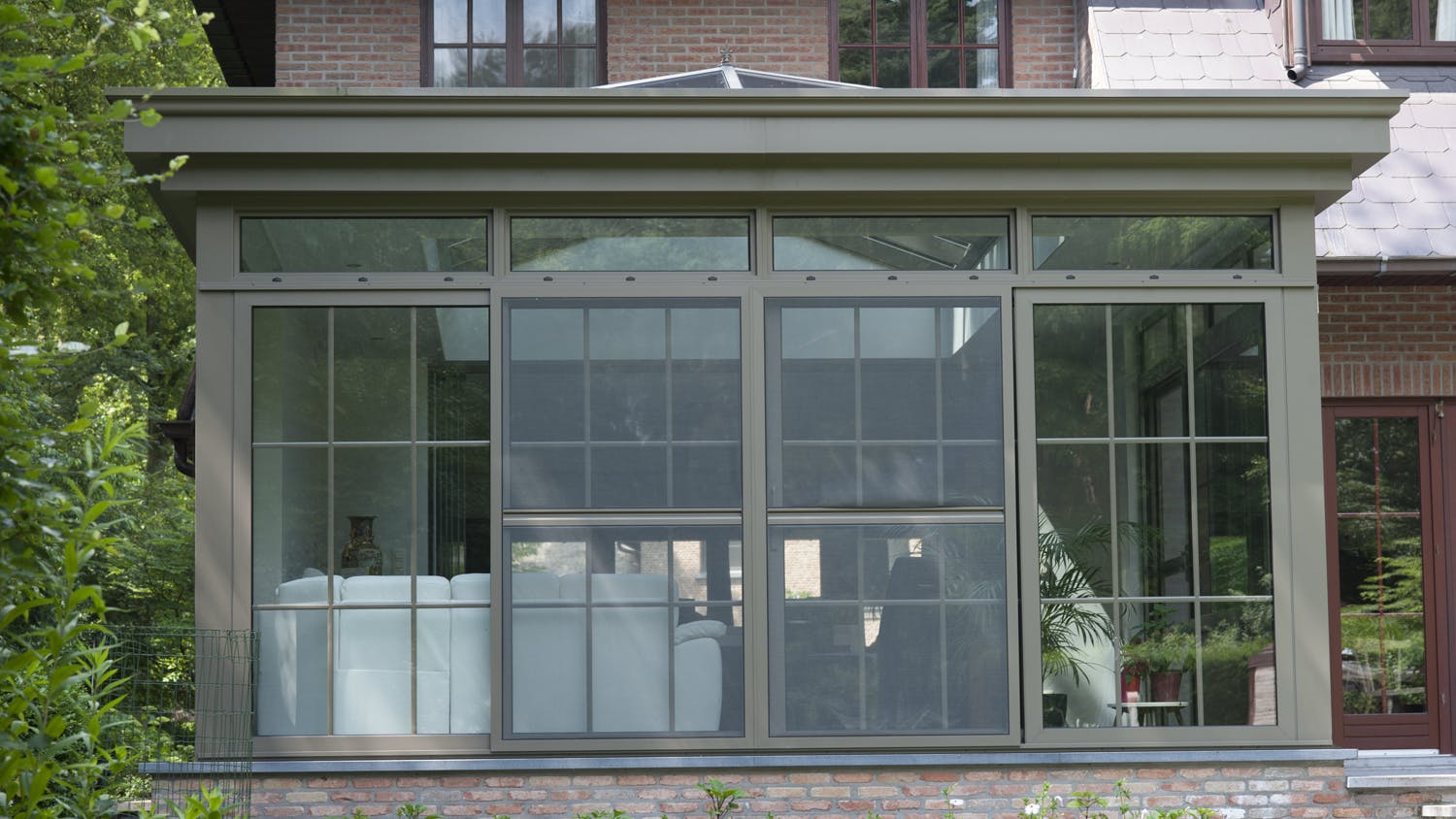 Klassieke veranda met vliegenraam