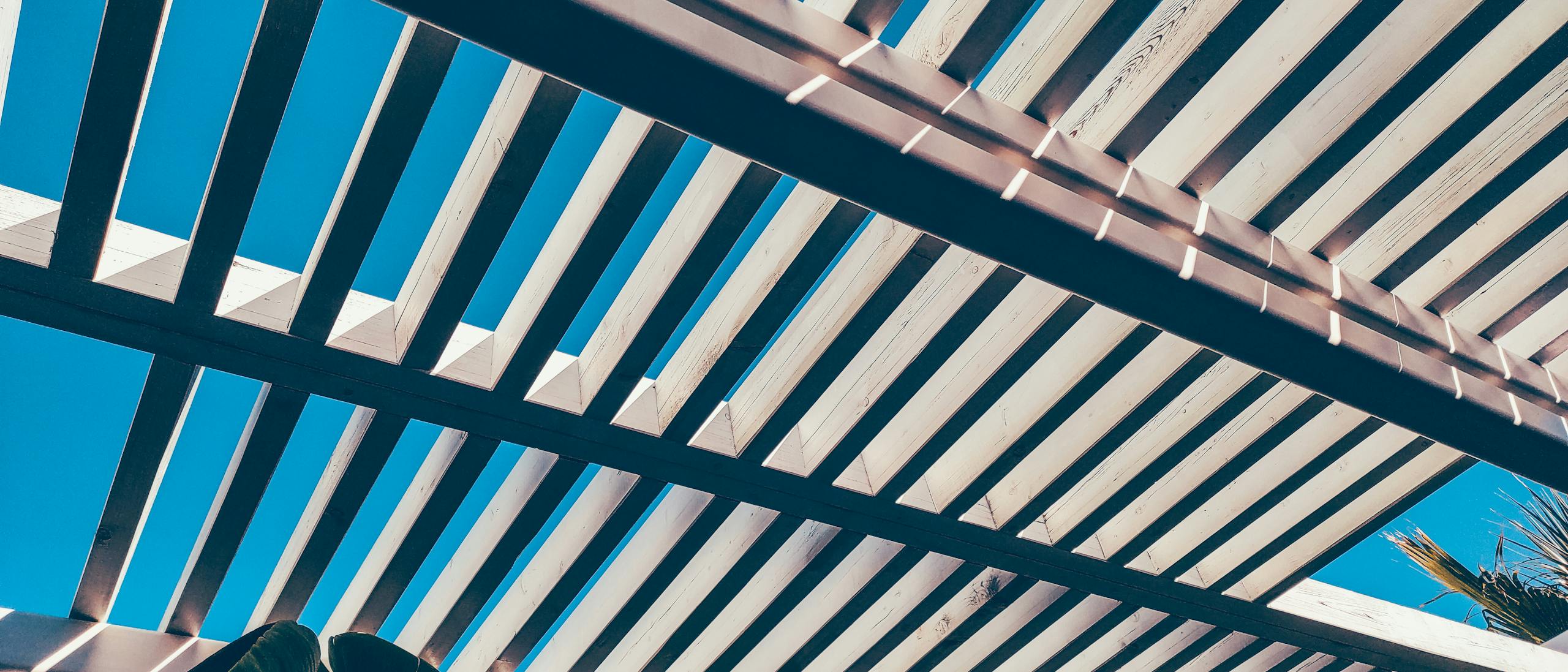Stripped image of a wooden roof in a terrace 2021 08 30 06 28 39 utc